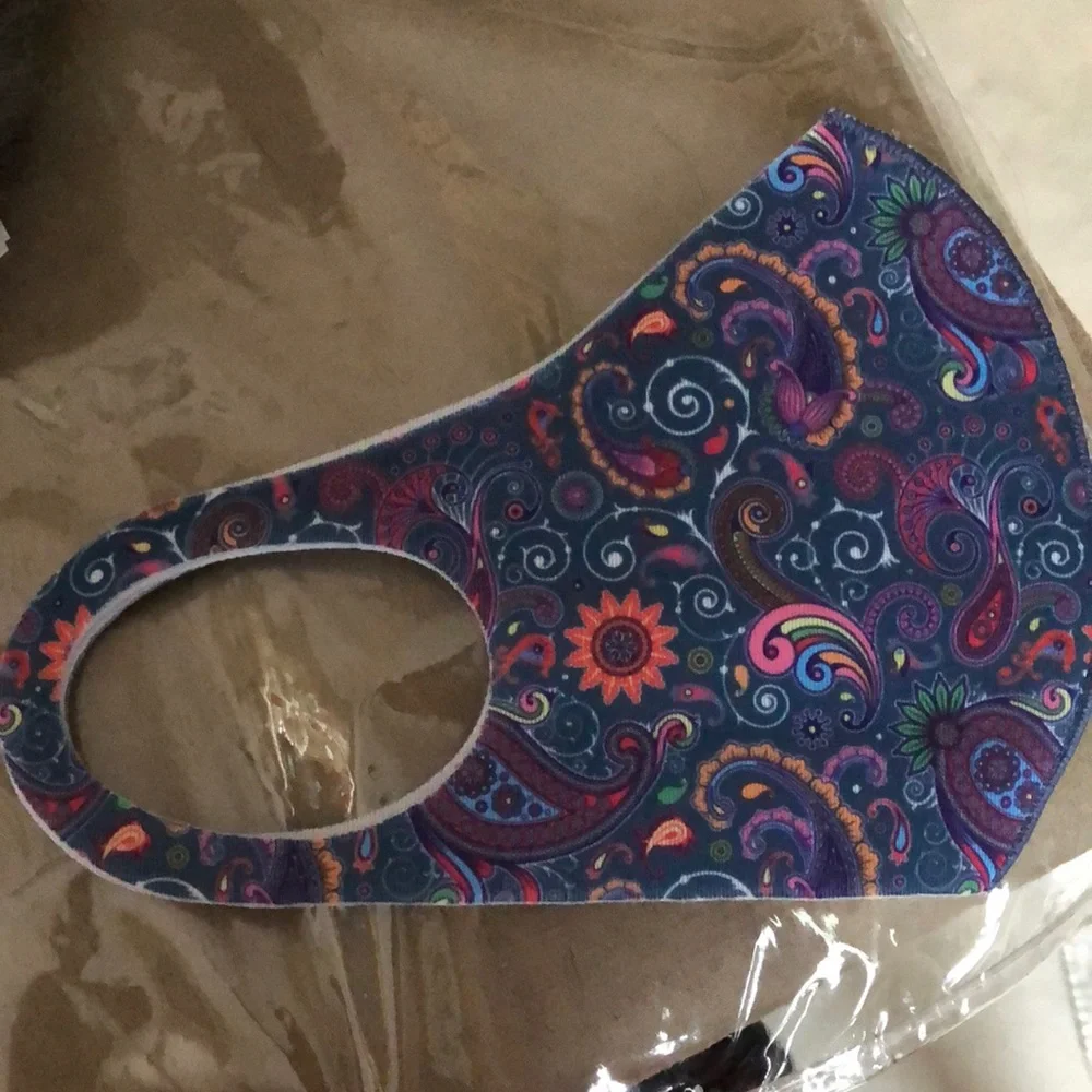 Blue Paisley Mask
